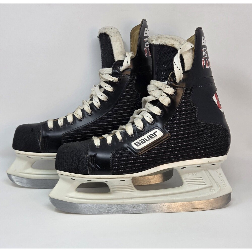 VINTAGE BAUER BLACK PANTHER 81 HOCKEY SKATES SIZE 8.5 MENS NOS W BOX